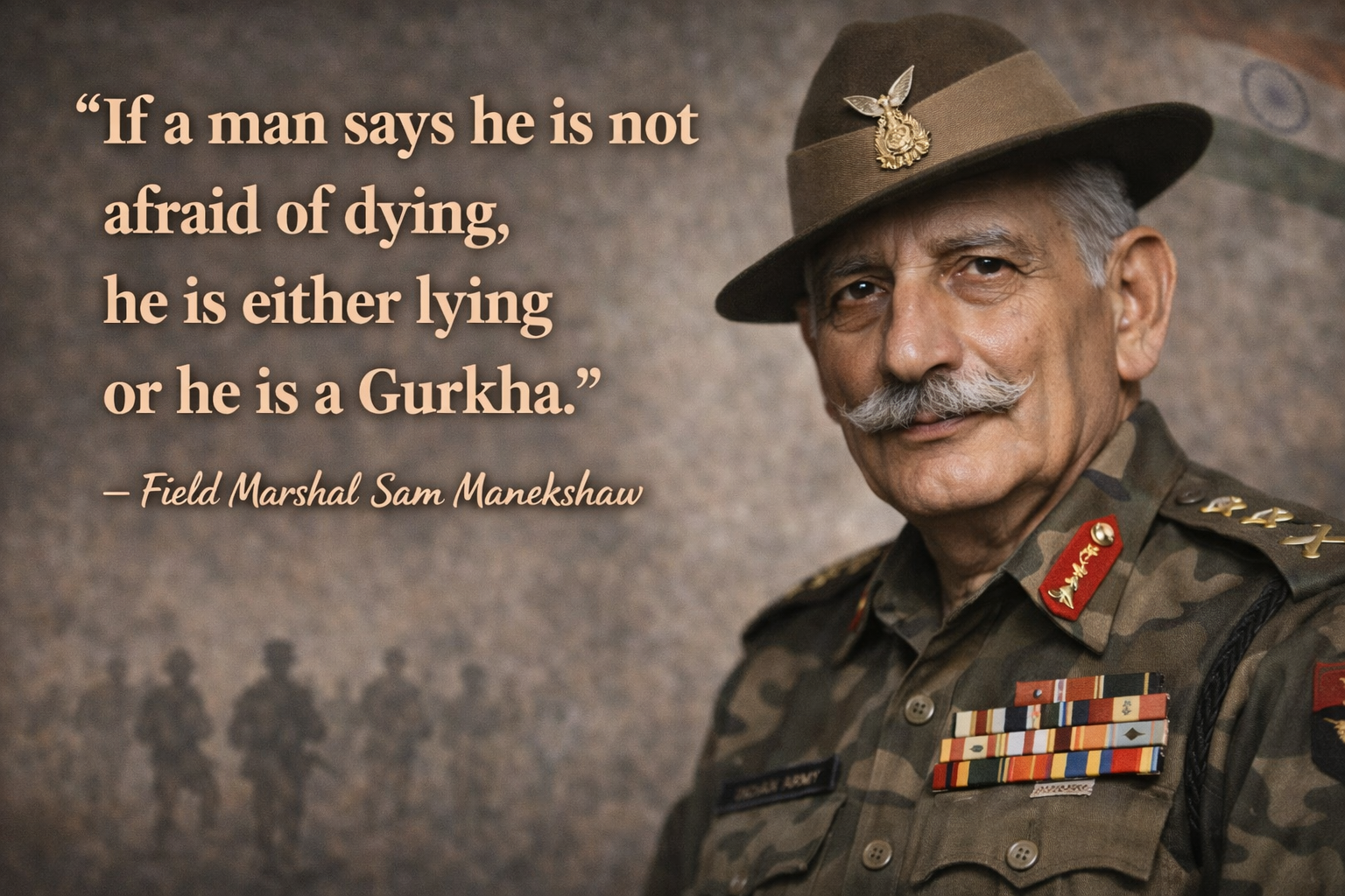Indian Army Quotes for Defence Aspirants (Image + Text) 17 Field Marshal Sam Manekshaw